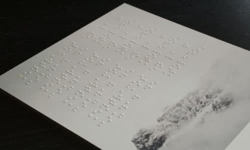 Impresión digital Háptica Braille sobre cualquier material rígido con base plana